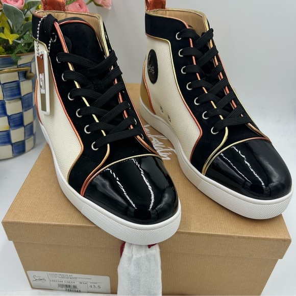 Men’s Christian Louboutin SB 22 high top sneakers size 43.5 made in Italy - Picture 1 of 11